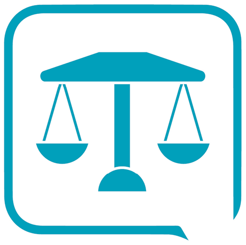 A set of scales icon to show fairness.