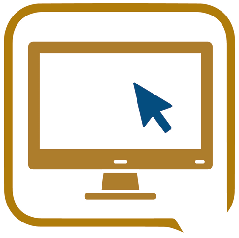A computer screen showing a mouse icon.